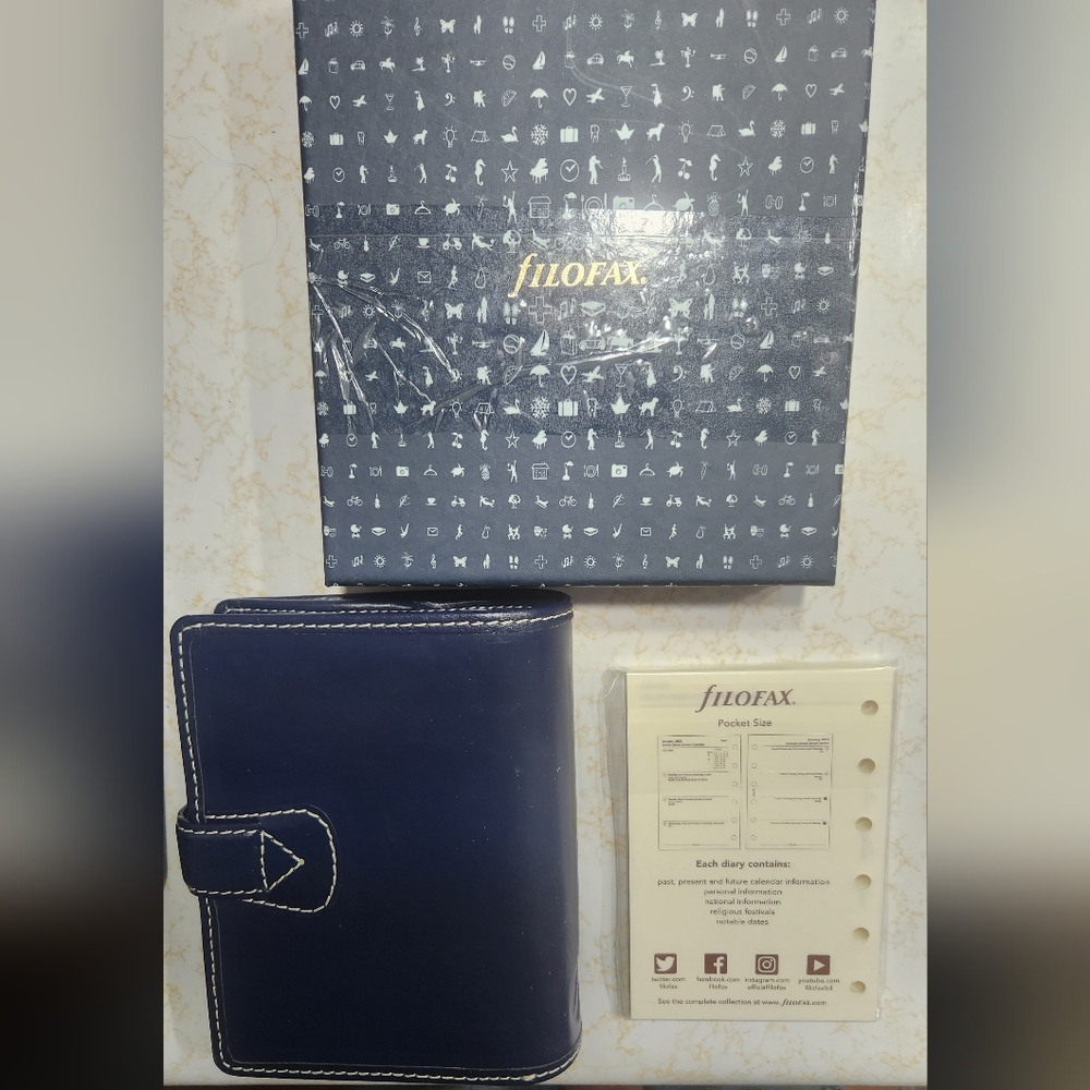 Blue FiloFax Malden Mini